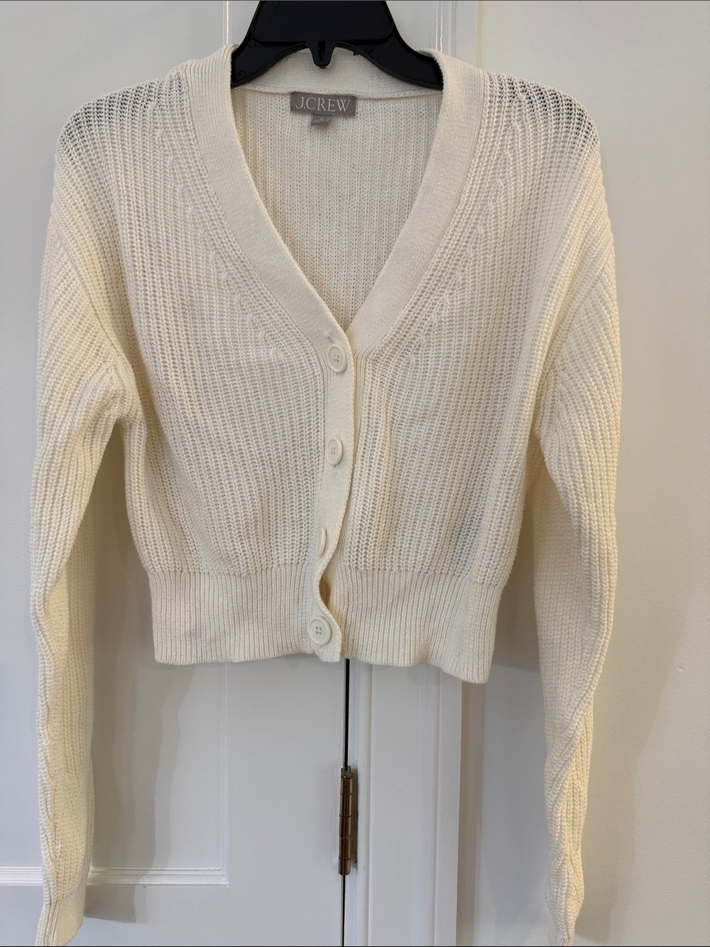 J. Crew cotton and Cashmere Knit V-Neck Button-Front Cardigan